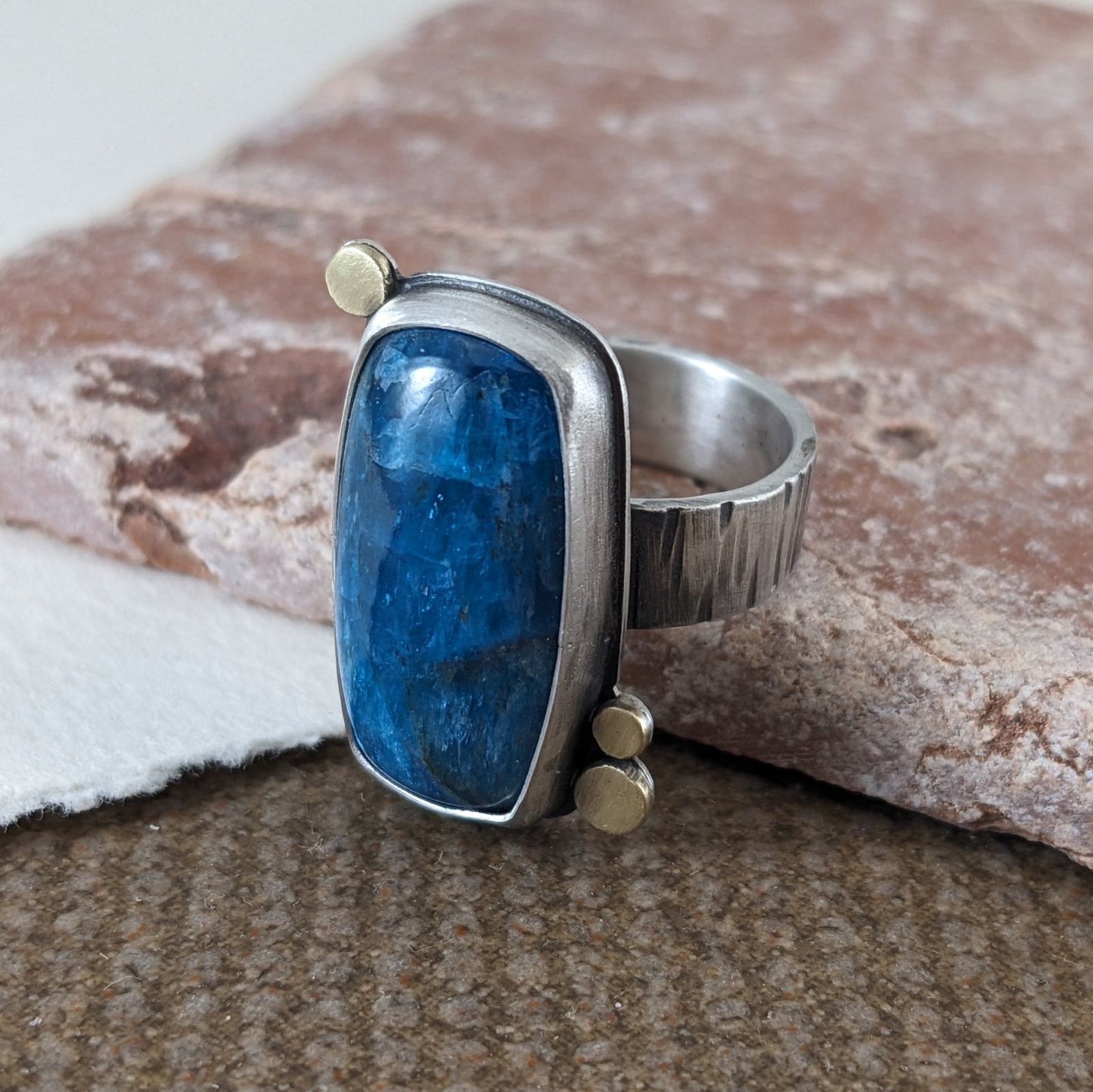 Apatite and 14k Gold Ring