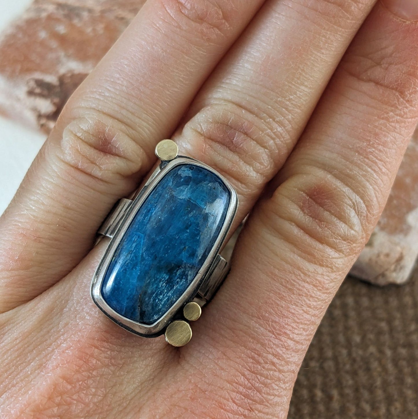 Apatite and 14k Gold Ring