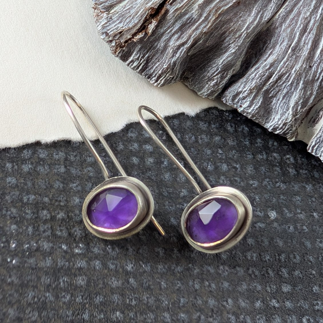 Faceted Stone Earrings