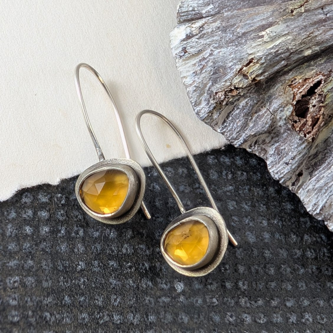 Faceted Stone Earrings
