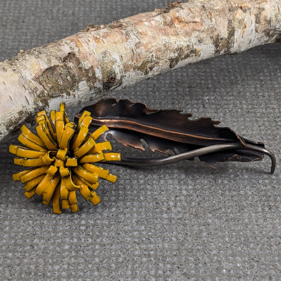 Enamel Dandelion Brooch