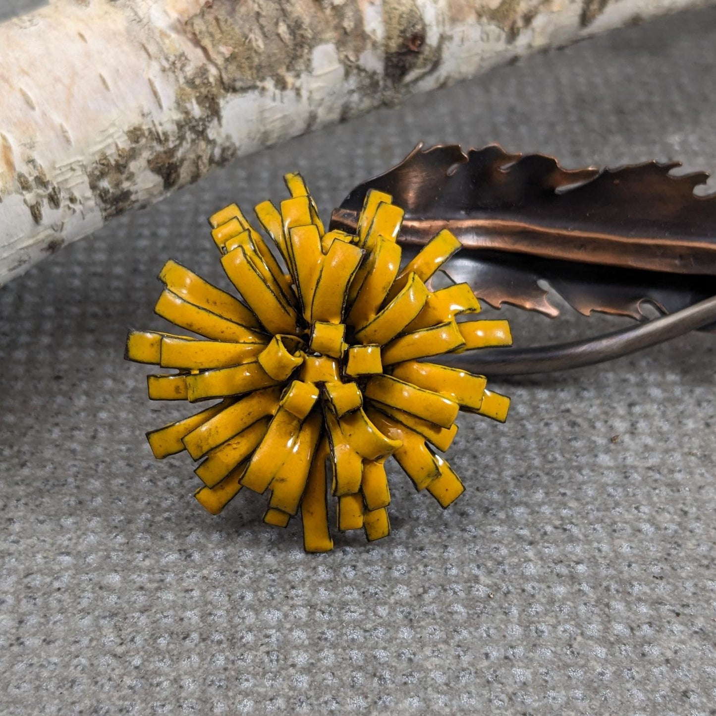 Enamel Dandelion Brooch