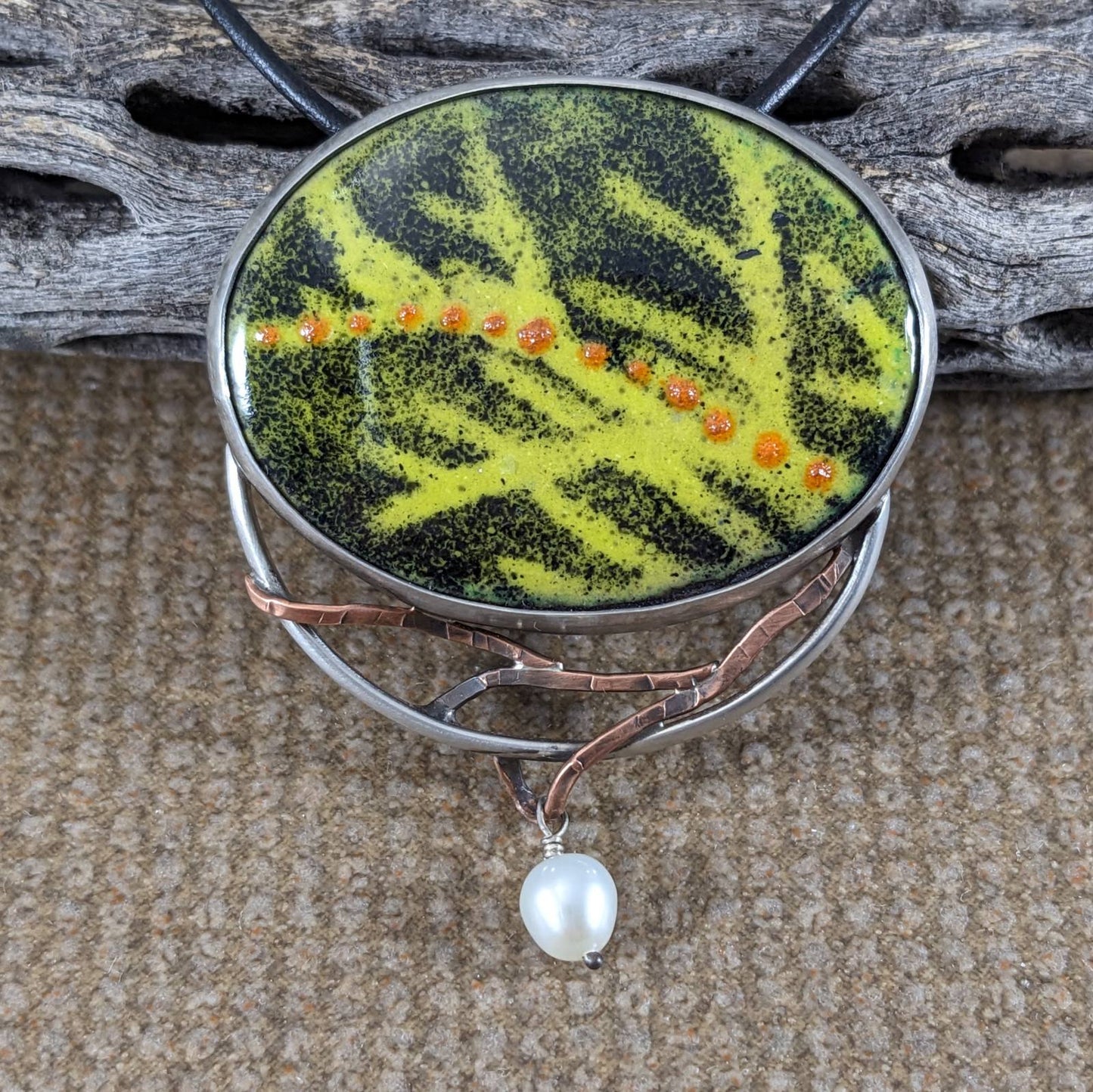 Evergreen Enamel Pendant