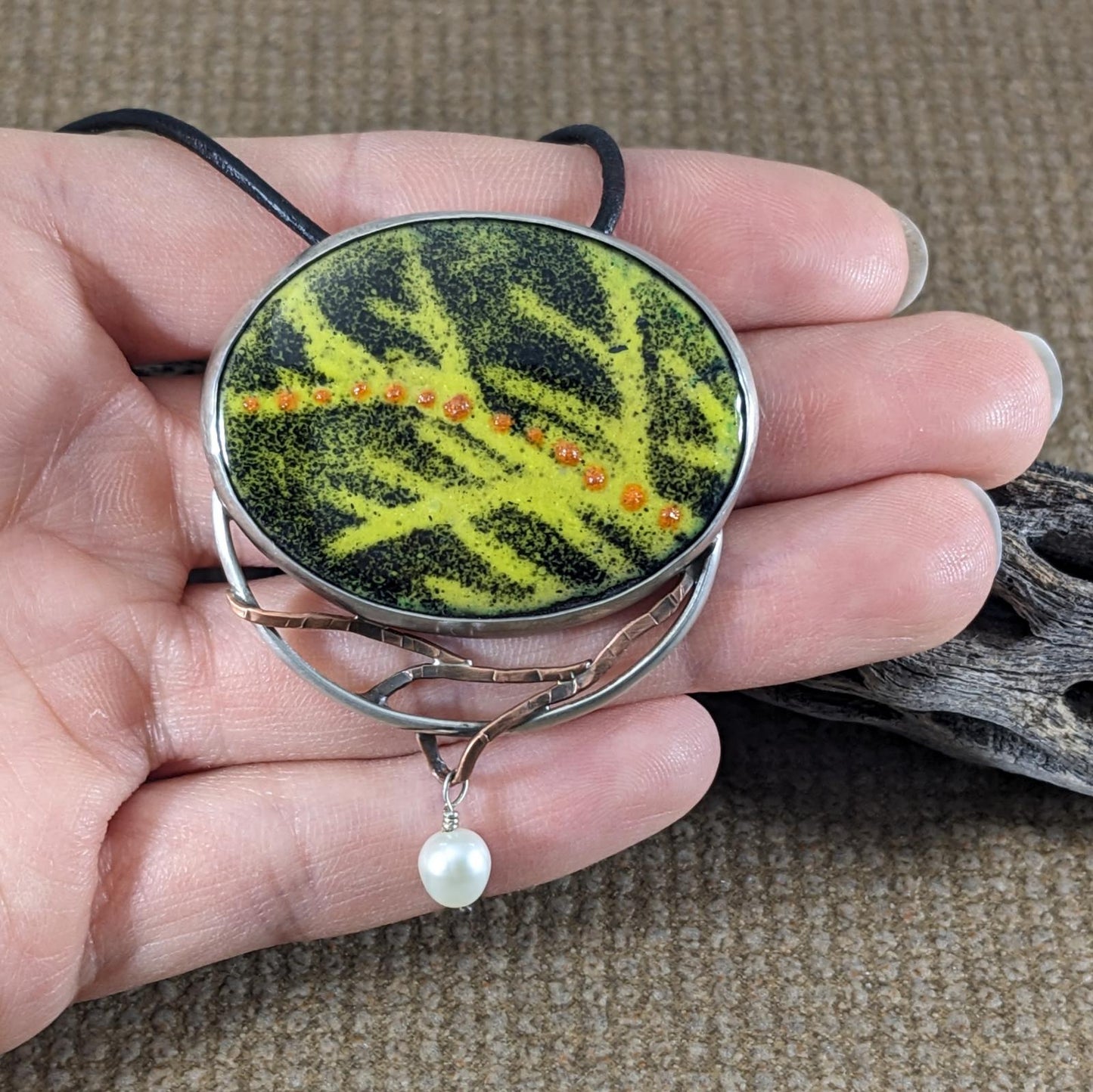 Evergreen Enamel Pendant