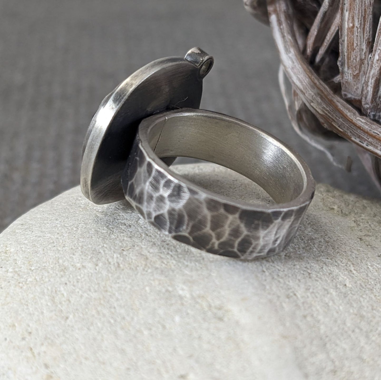 Garnet and Cubic Zirconia Ring