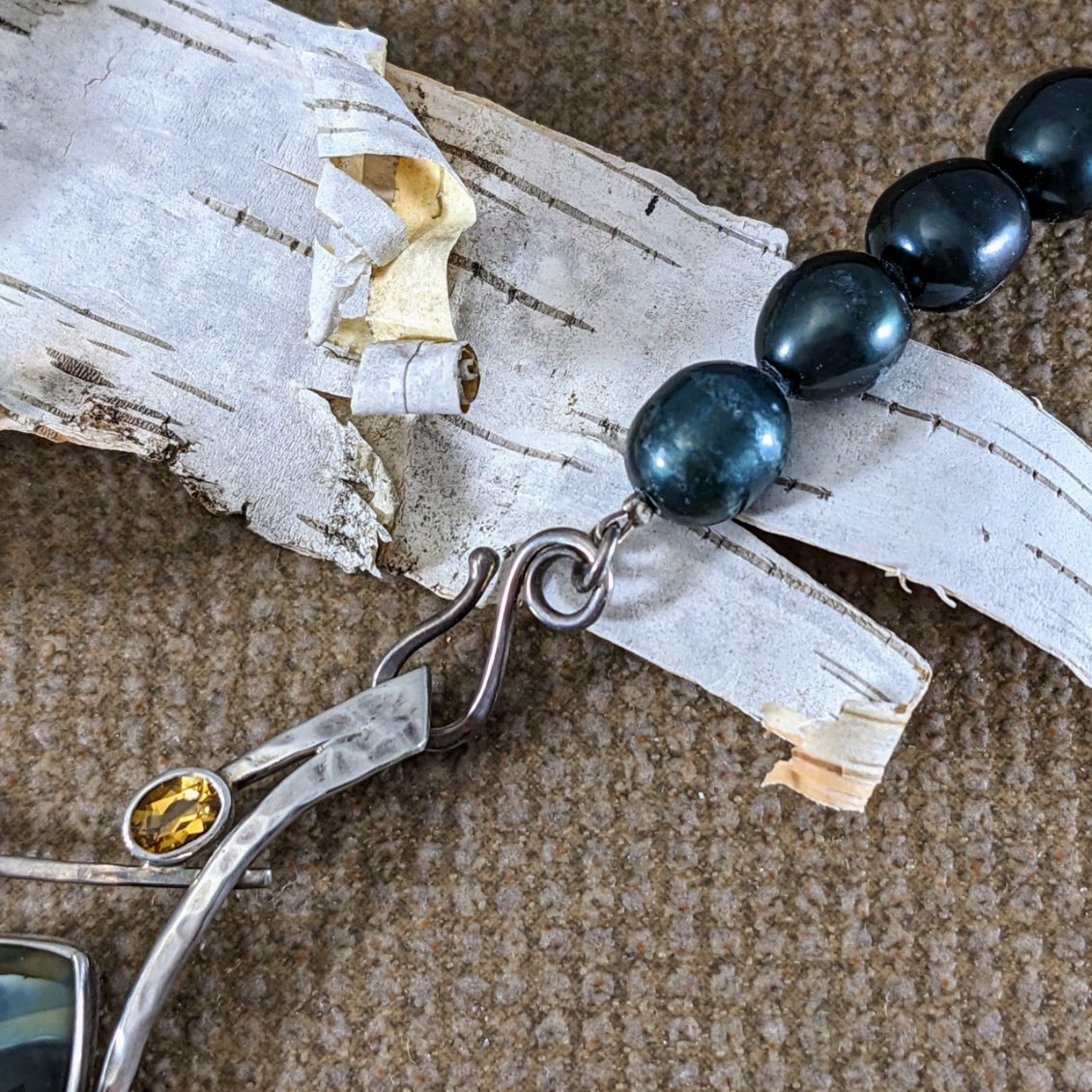 Royal Imperial Jasper and Citrine Pendant