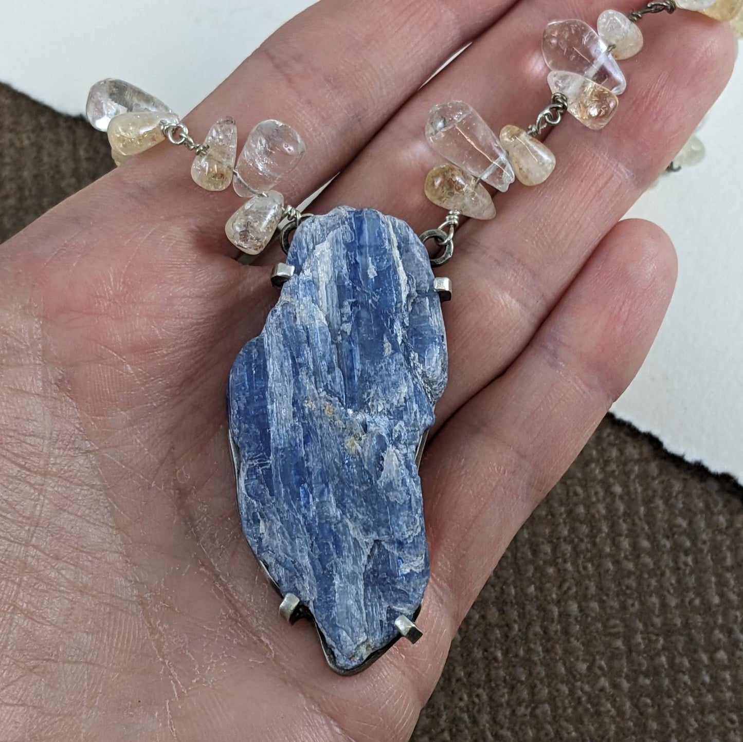 Kunzite and Citrine Necklace