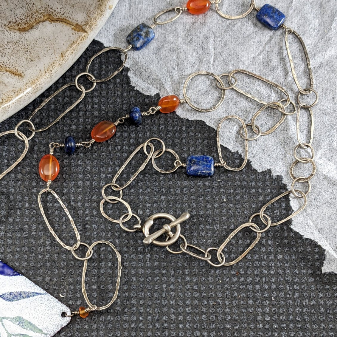 Sifted Leaf Enamel Pendant