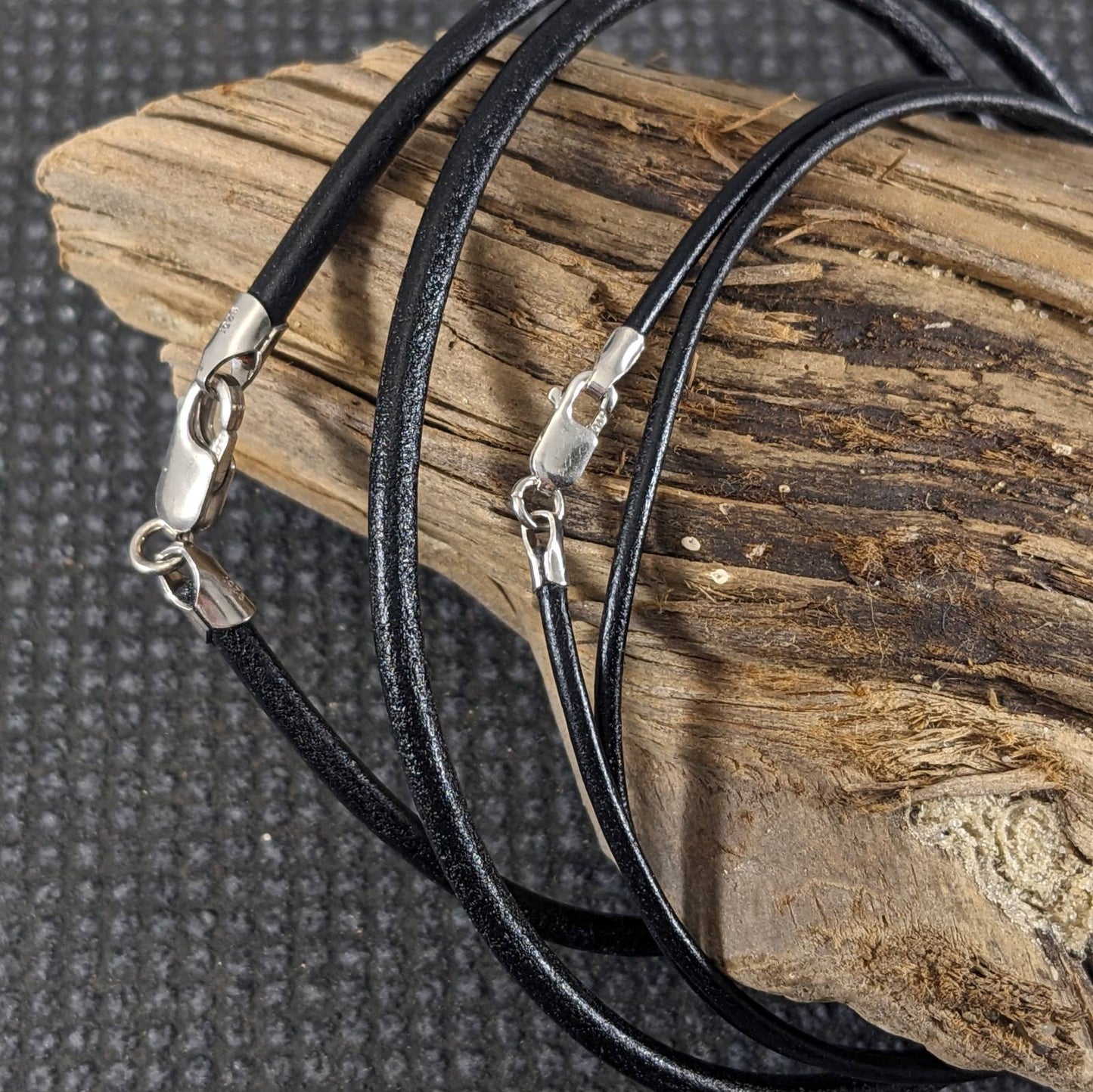 Leather Cord with Sterling Silver Clasp