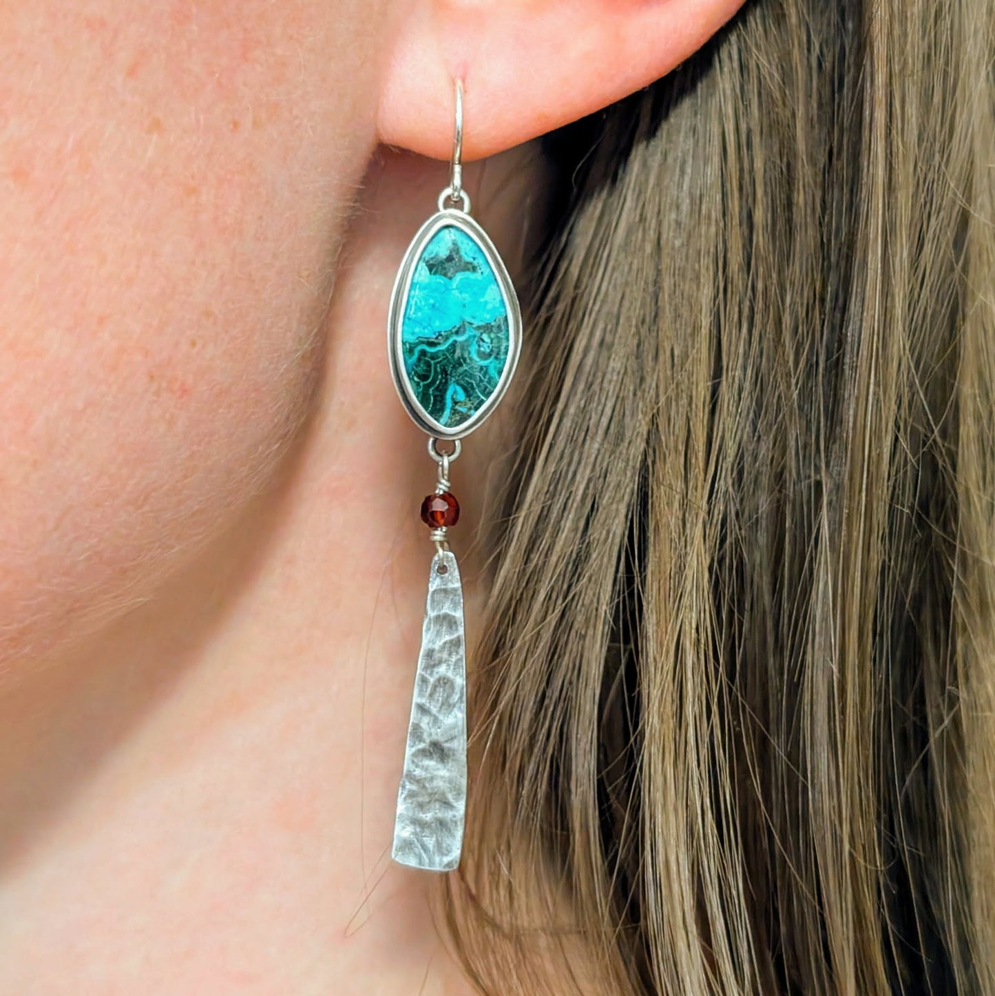 Malacolla with Garnet Earrings