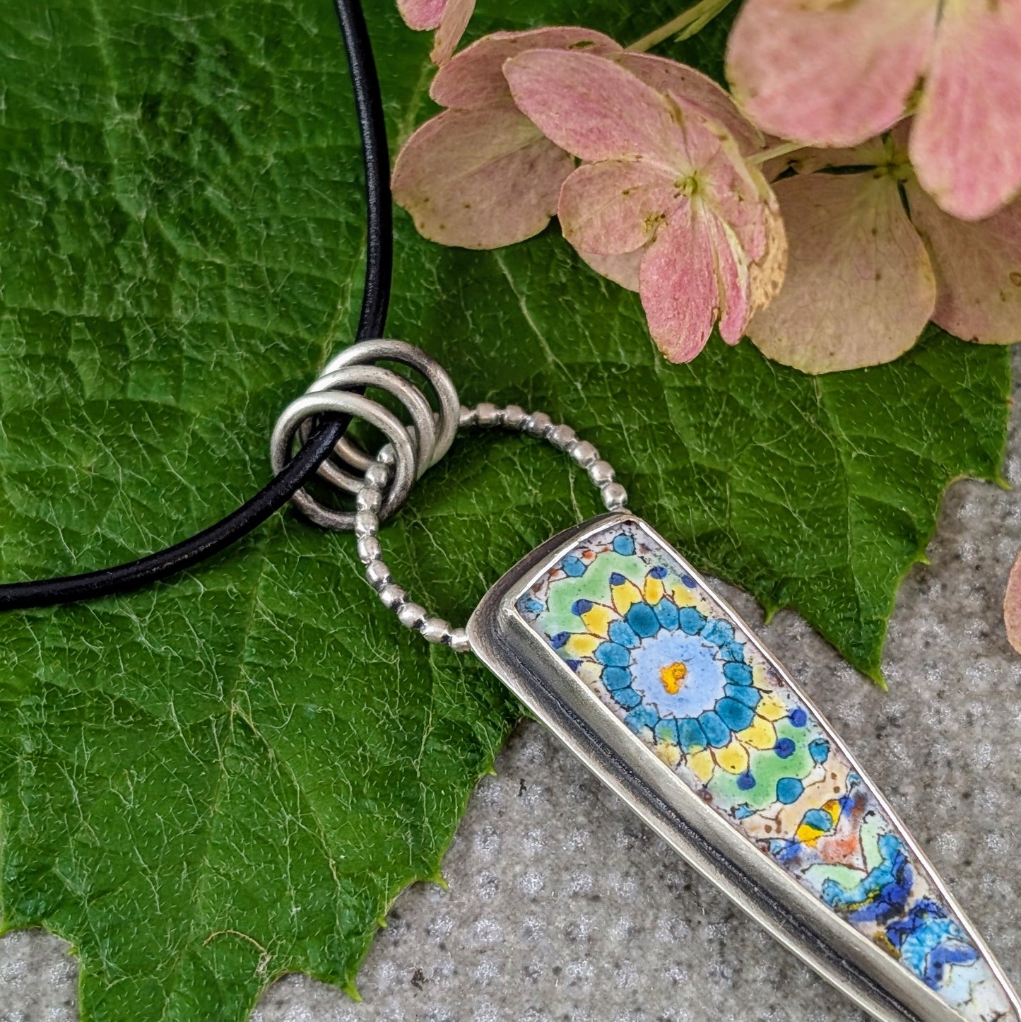 Enamel Mandala with Chrome Diopside