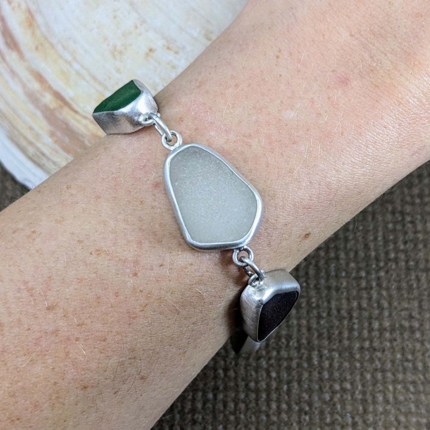 Sea Glass Link Bracelet