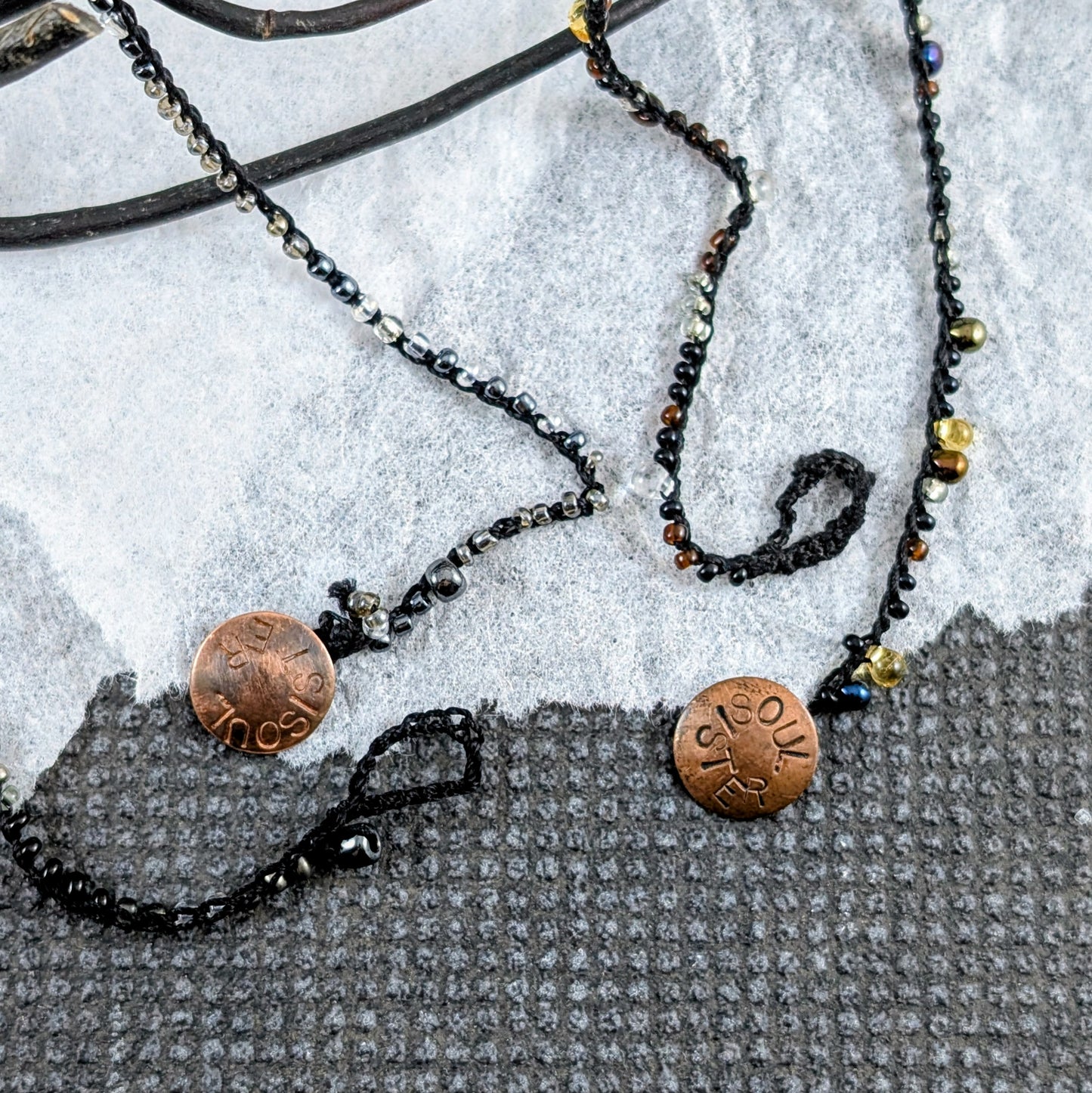 Soul Sister Crocheted Bead Necklace or Bracelet