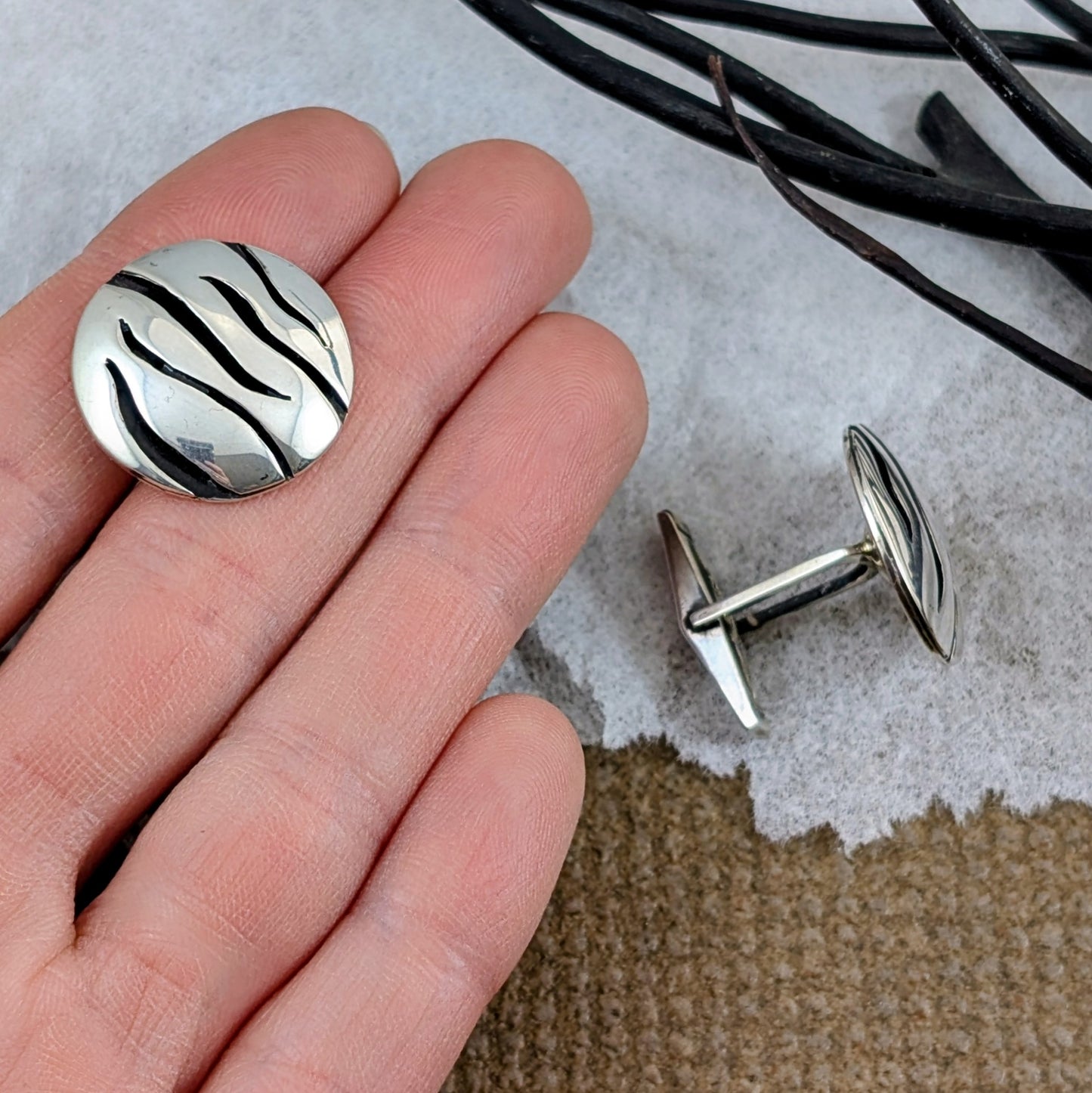Tiger Stripe Cuff Links