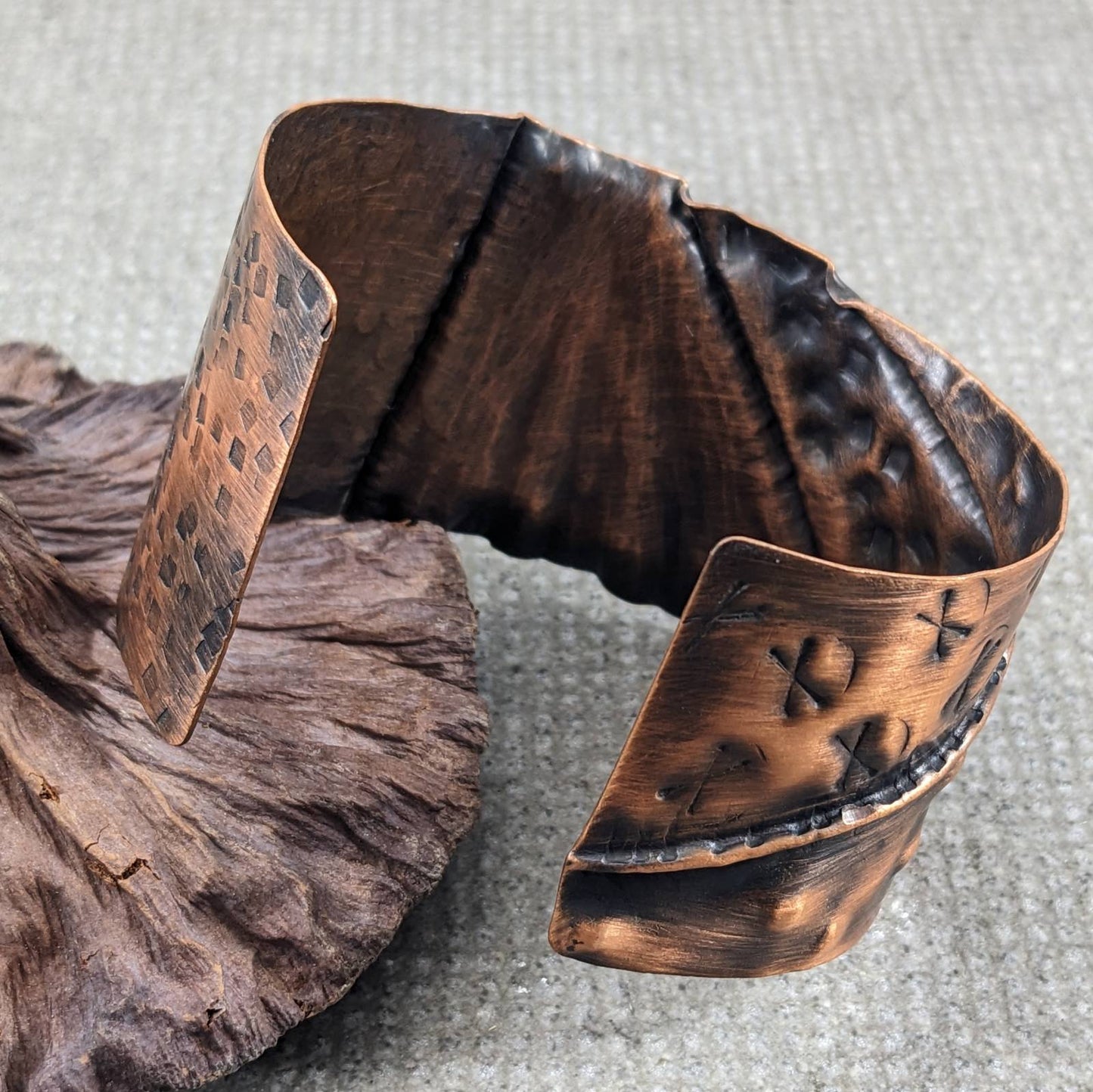Wide Fold Form Copper Cuff