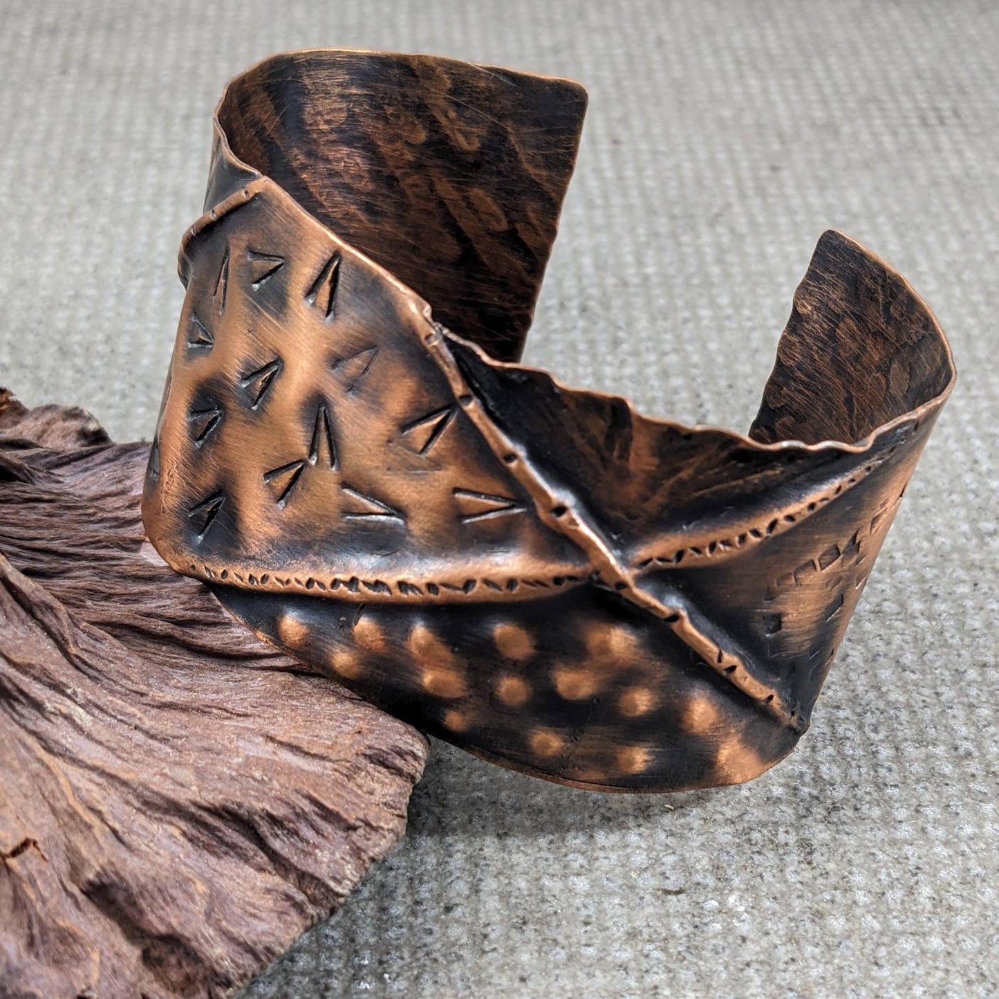 Wide Fold Form Copper Cuff