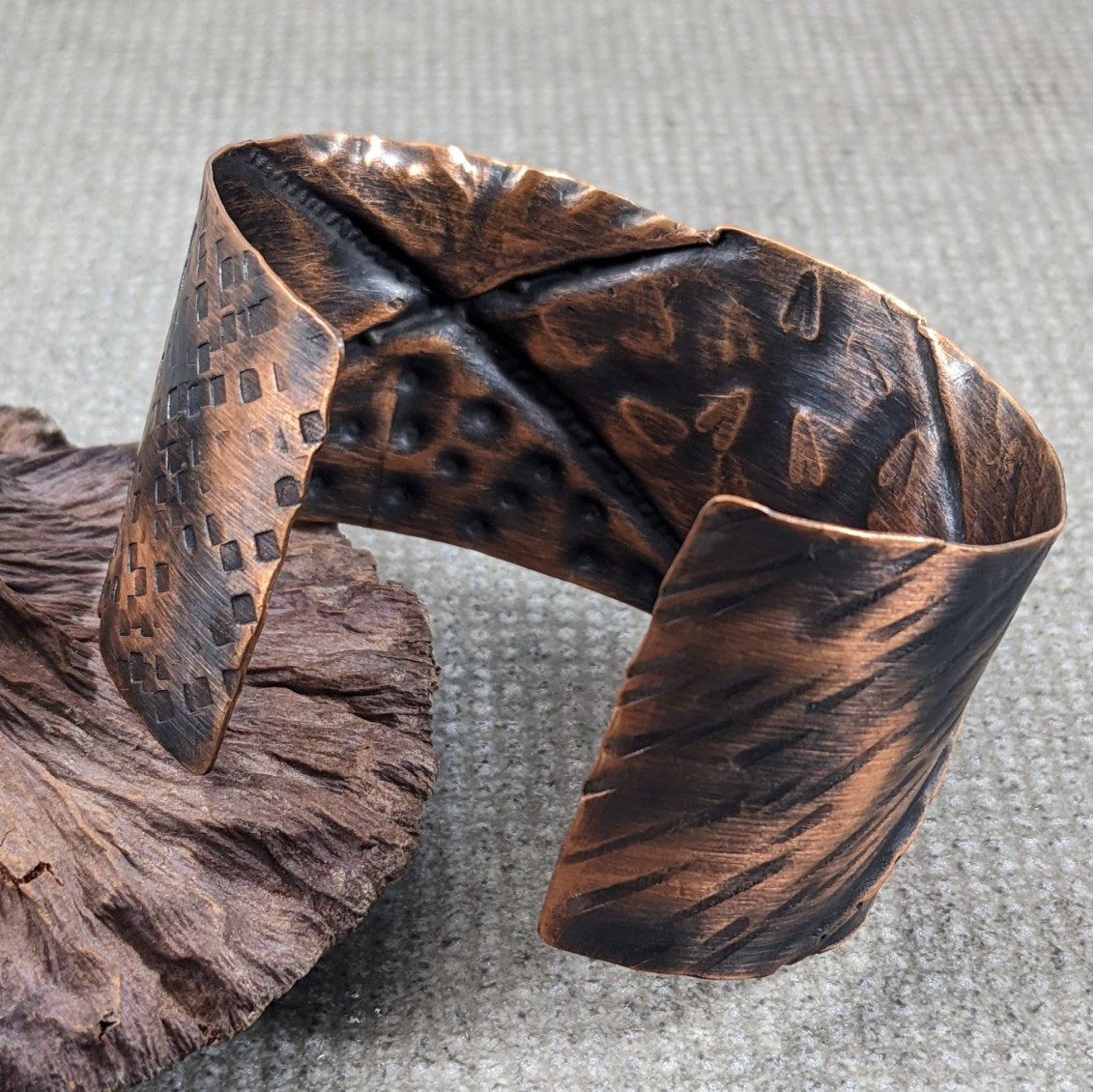 Wide Fold Form Copper Cuff