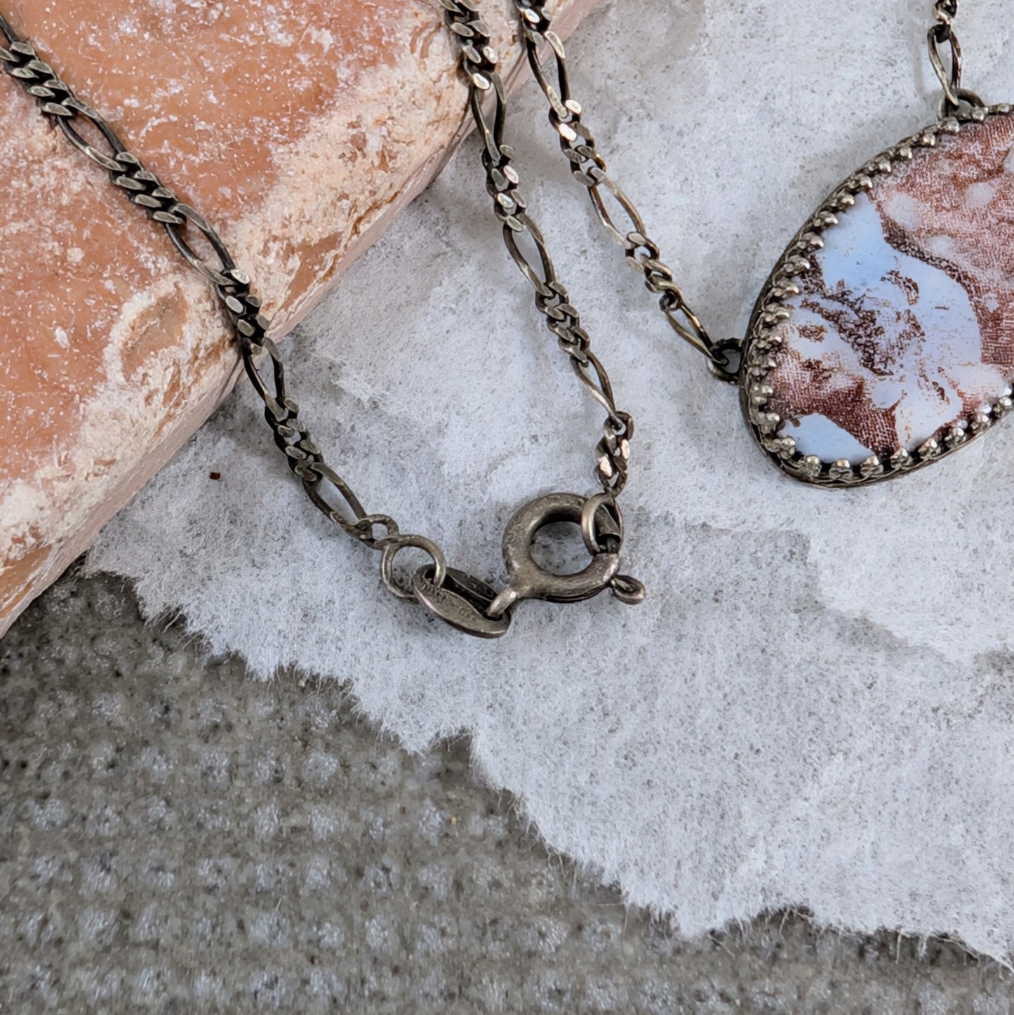 Enamel Angel & Iolite Necklace