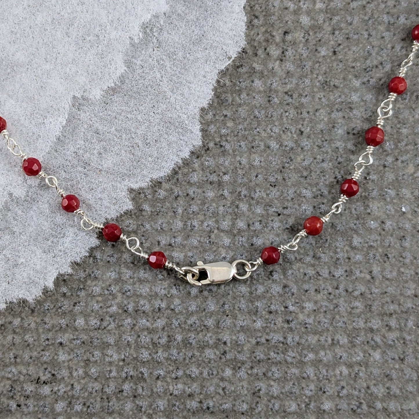 Hand-Beaded Chain Necklace