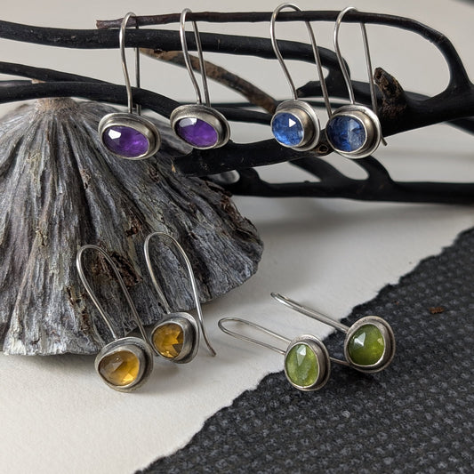 Faceted Stone Earrings