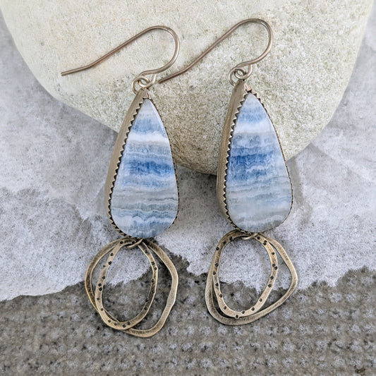Blue Lace Agate Earrings