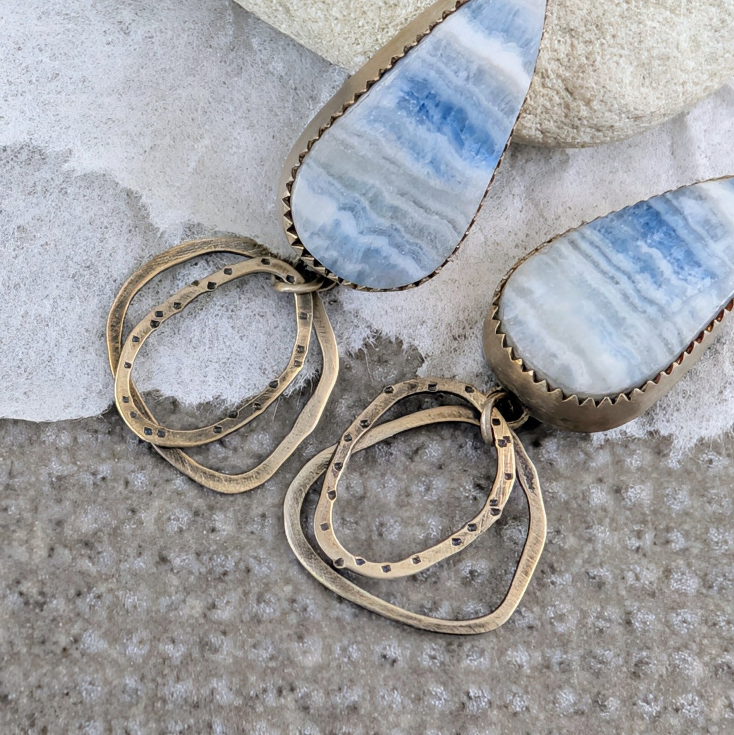 Blue Lace Agate Earrings