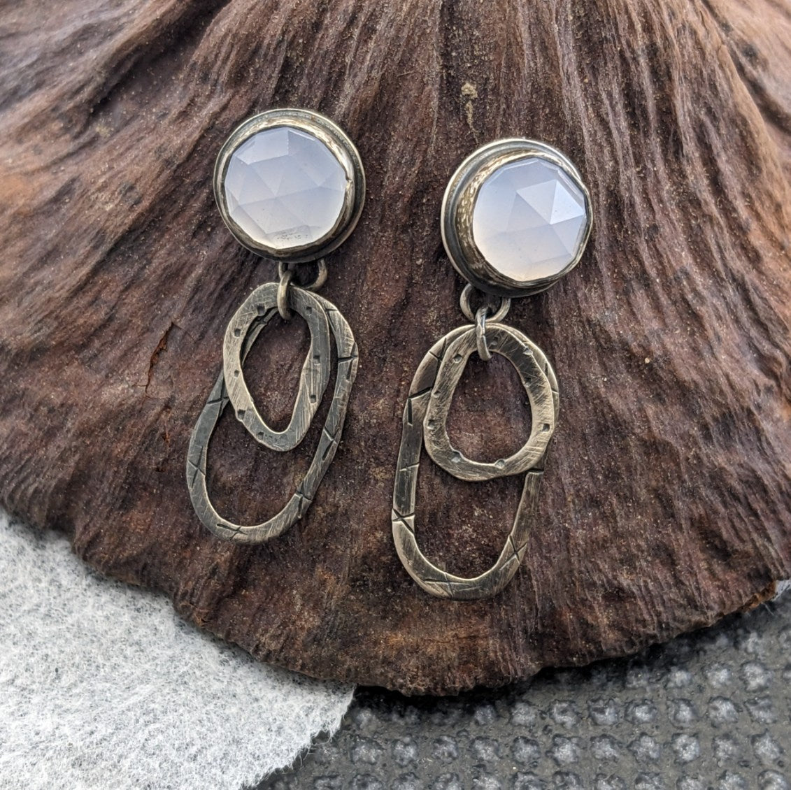 Blue Chalcedony Earrings