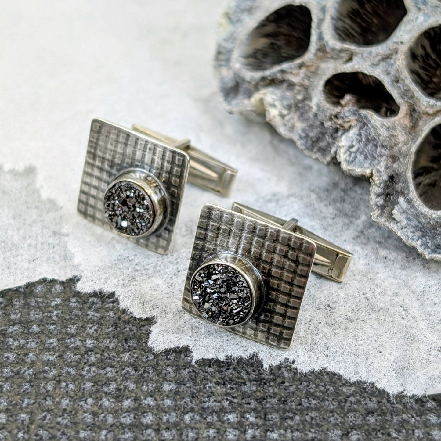 Druzy Cuff Links