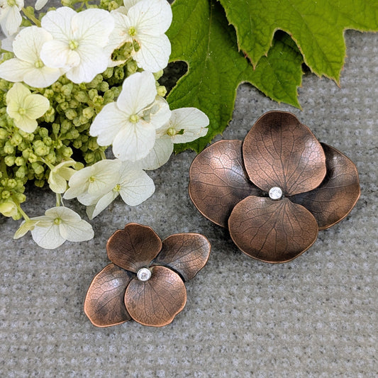 Copper Hydrangea Pendant