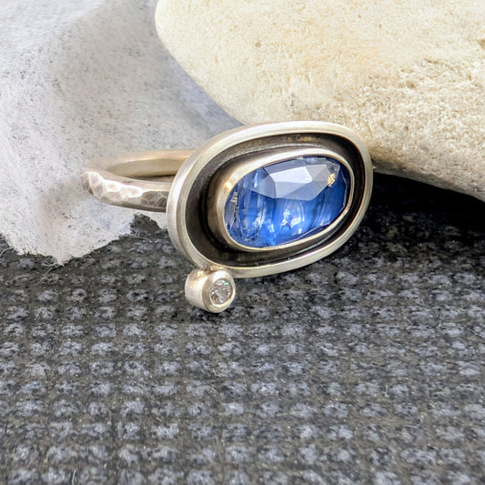 Kyanite and Cubic Zirconia Ring