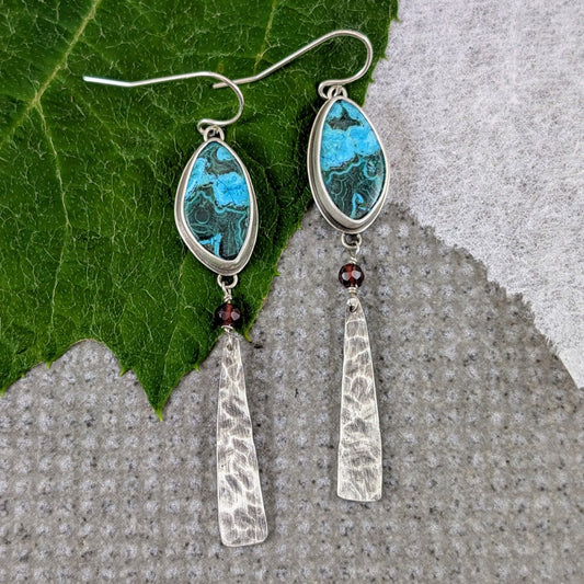 Malacolla with Garnet Earrings