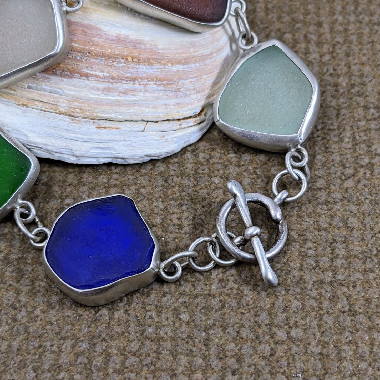 Sea Glass Link Bracelet