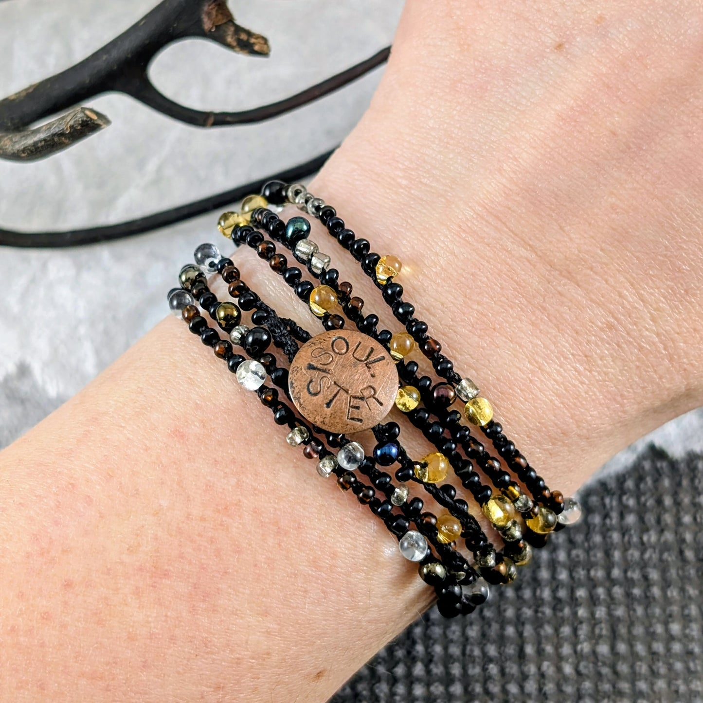 Soul Sister Crocheted Bead Necklace or Bracelet