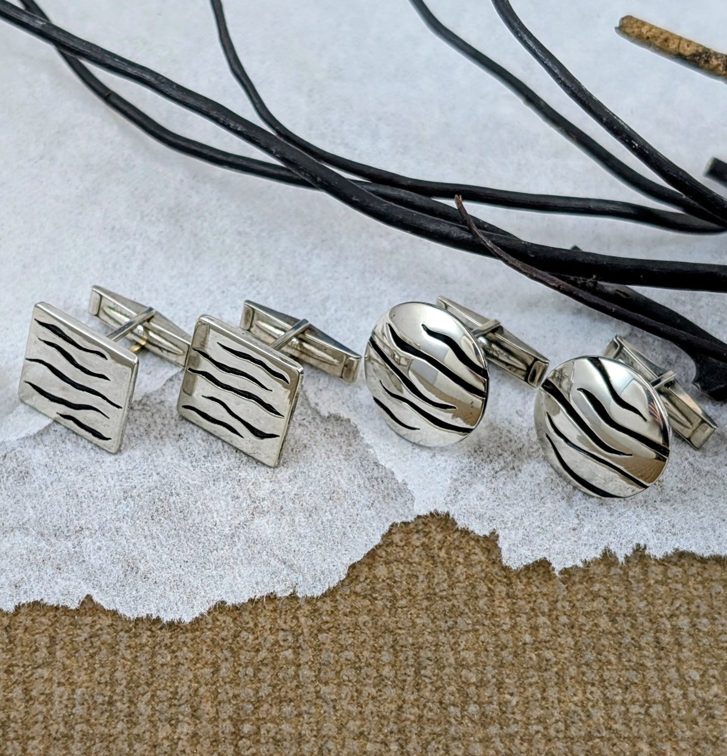 Tiger Stripe Cuff Links