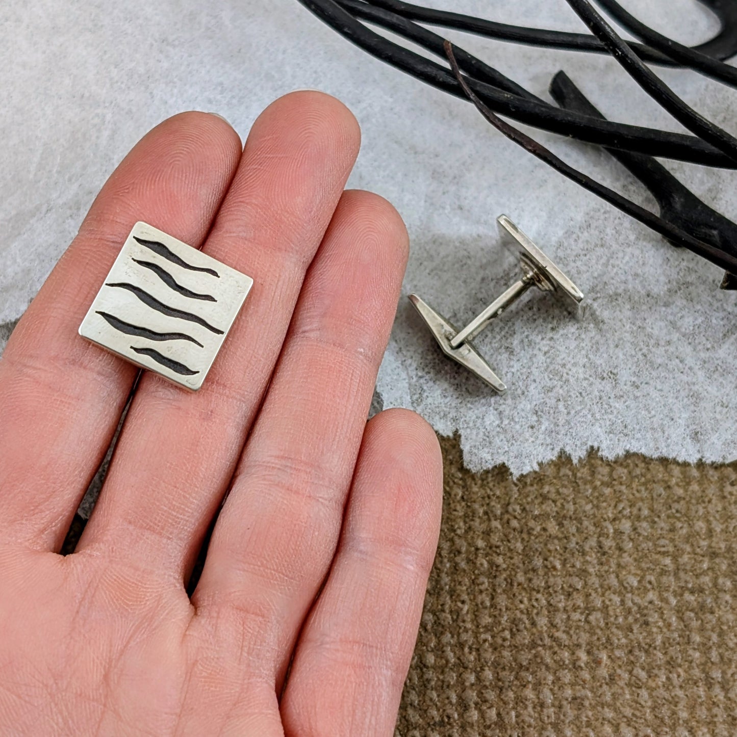 Tiger Stripe Cuff Links