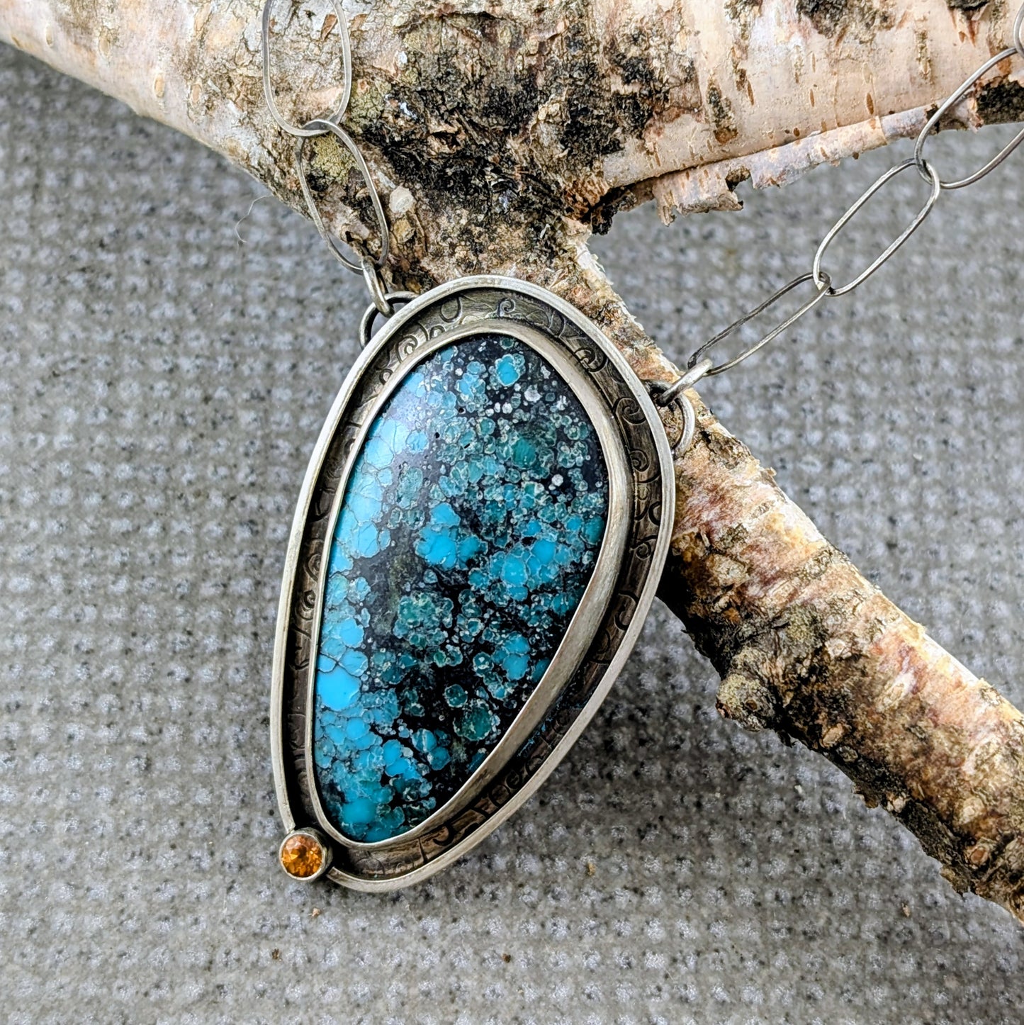 Turquoise and Garnet Necklace