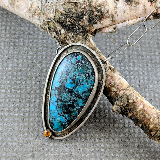 Turquoise and Garnet Necklace