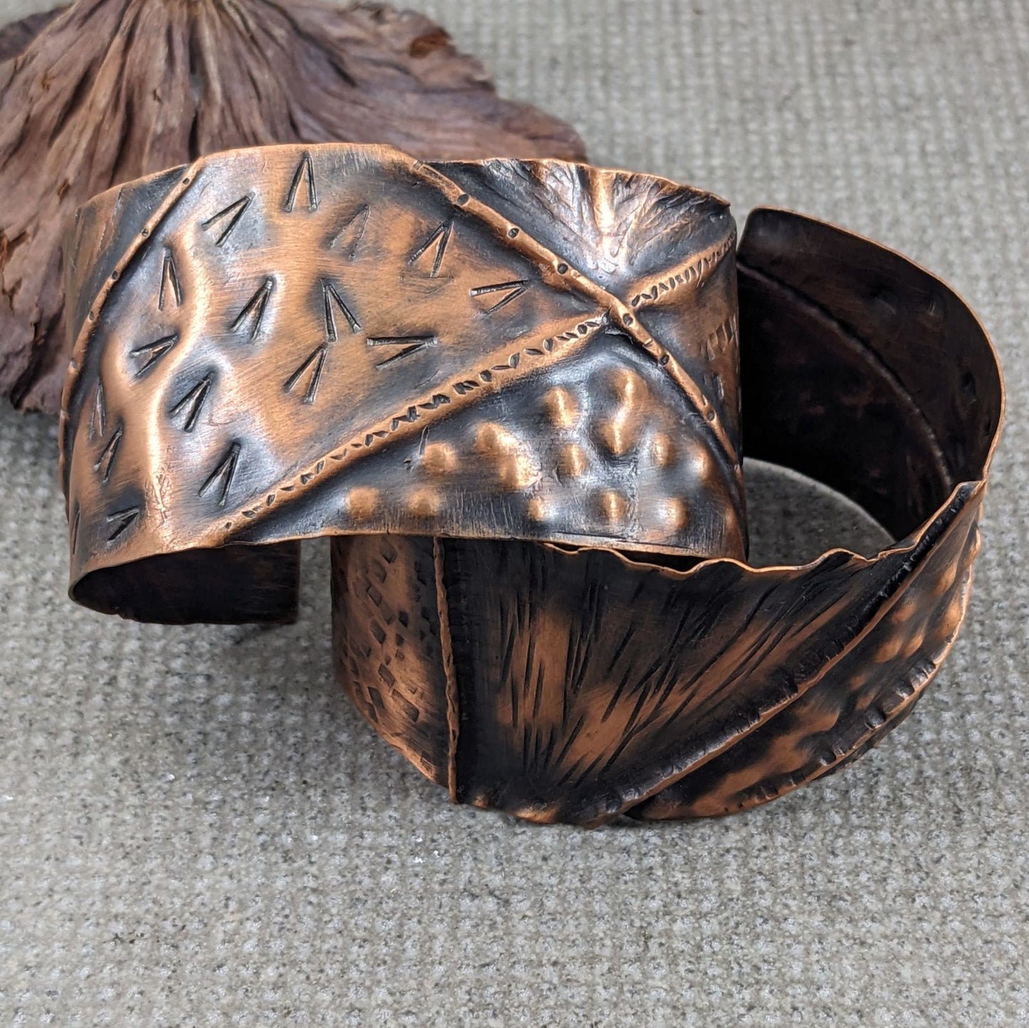 Wide Fold Form Copper Cuff